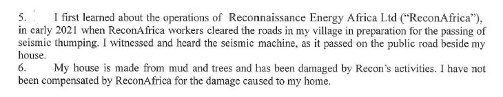 Sworn affidavit excerpt.