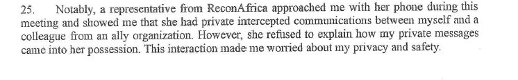Sworn affidavit excerpt.
