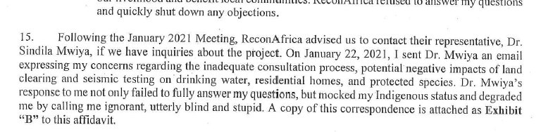 Sworn affidavit excerpt.