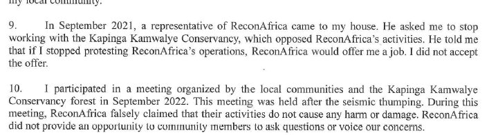 Sworn affidavit excerpt.